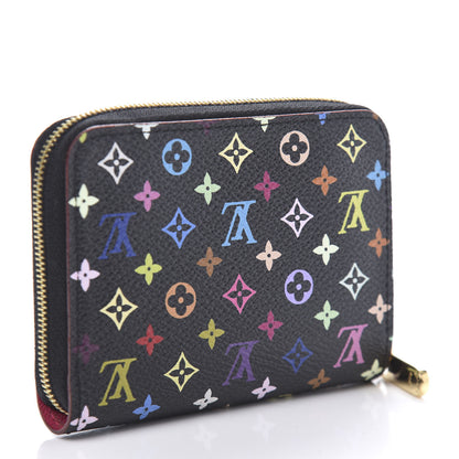 Louis Vuitton Monogram Multicolor Zippy Coin Purse Black Grenade 3 of 9