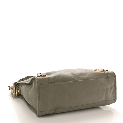 Balenciaga Chevre Gold Metallic Edge Hardware City Gris Taupe 5 of 12