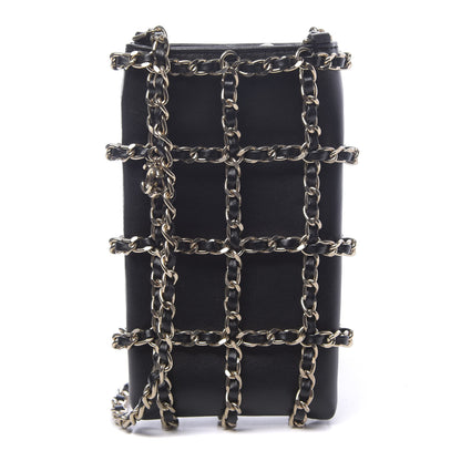 Chanel Lambskin Tech Me Out Clutch With Chain Black 1 of 12