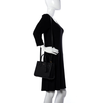 Saint Laurent Grained Calfskin Nano Sac De Jour Black 2 of 11