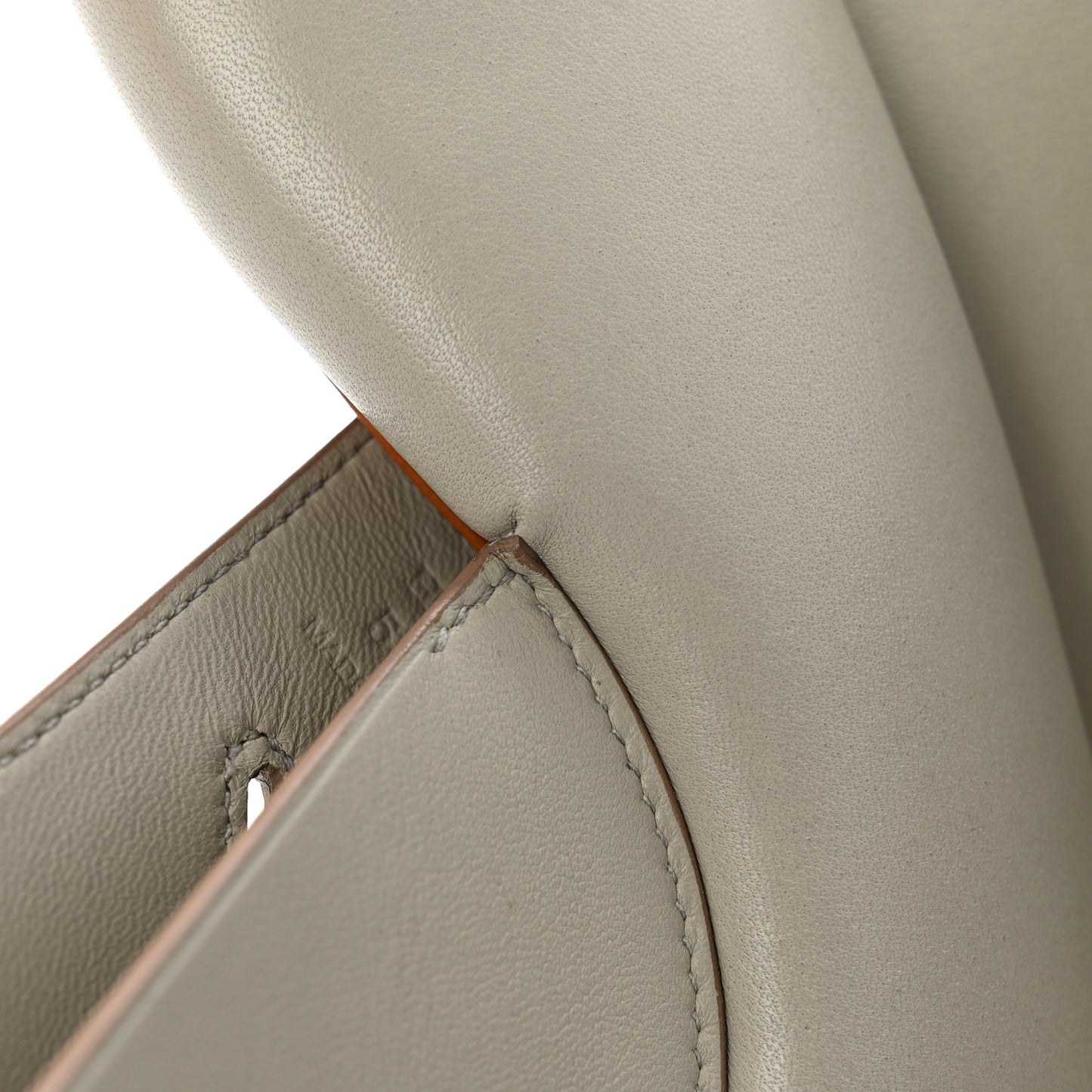 Matte Alligator Mini Steinkraus Saddle GRIS PERLE FAUVE