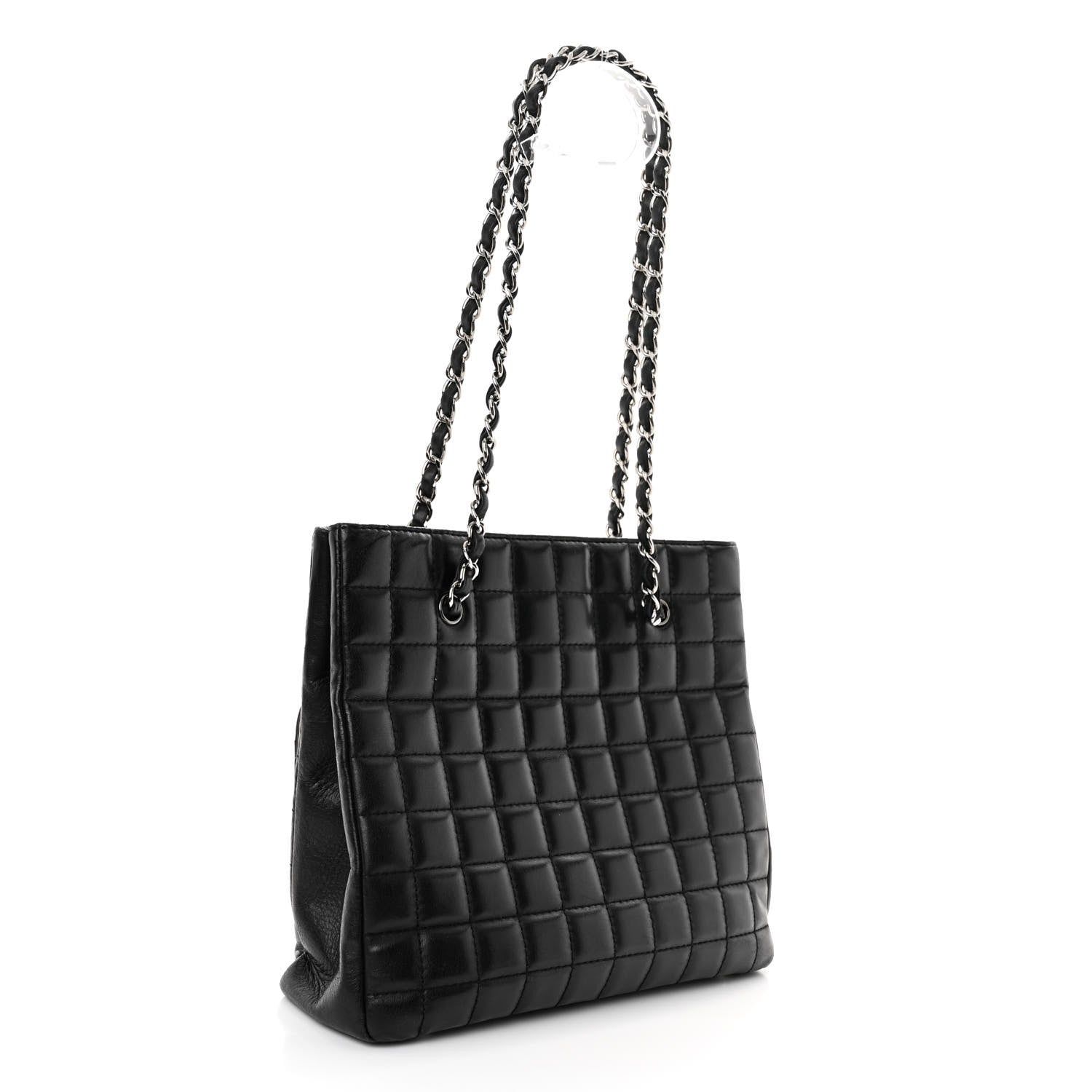 Chanel Lambskin Quilted Chocolate Bar Mademoiselle Shoulder Bag Black 3 of 11