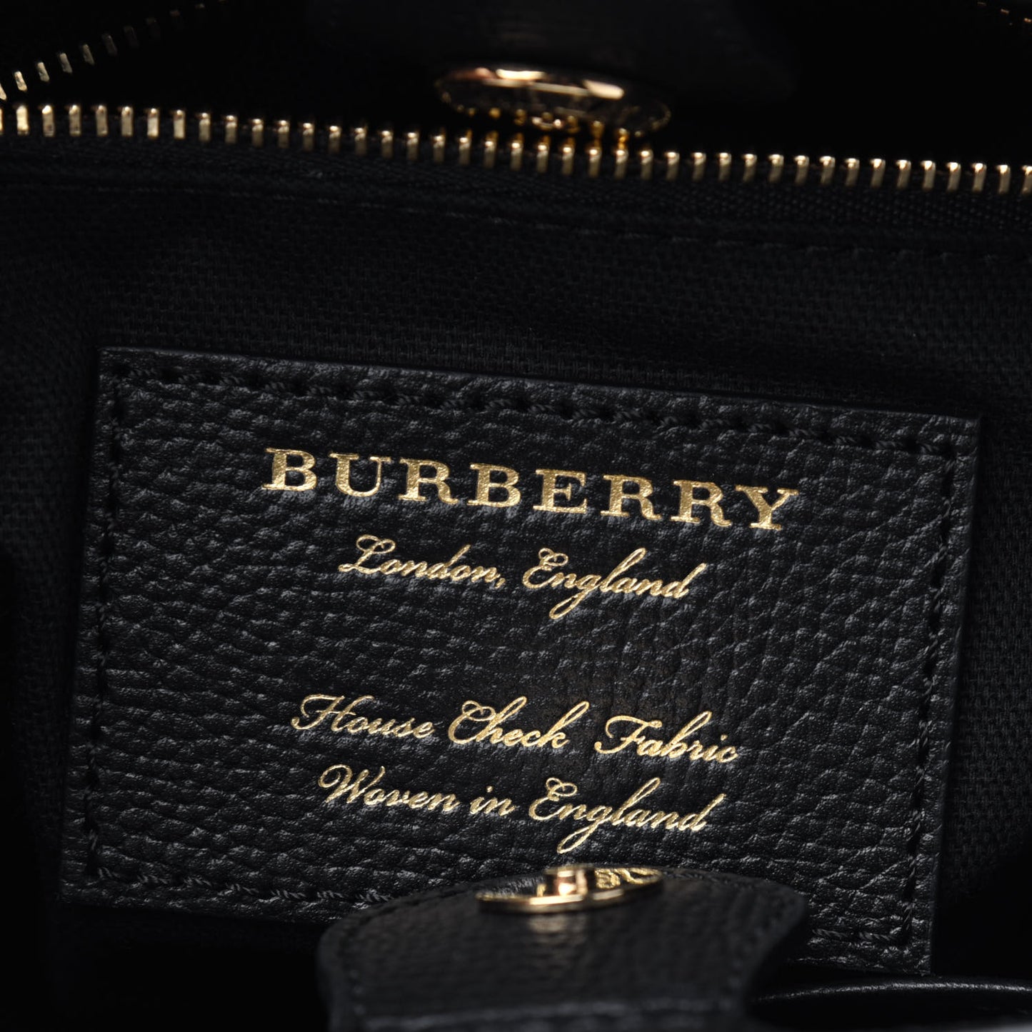 Derby Calfskin House Check Baby Banner Tote Black
