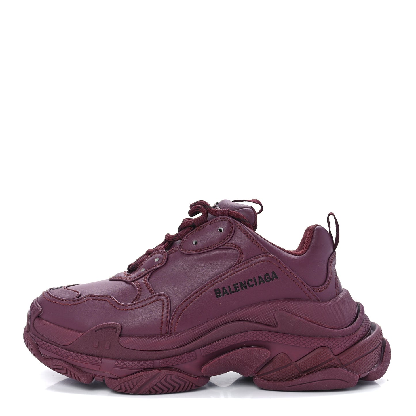 Fabric Womens Triple S Sneakers 37 Burgundy