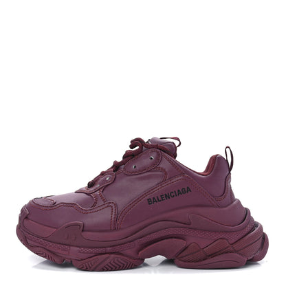 Balenciaga Fabric Womens Triple S Sneakers 37 Burgundy 1 of 8