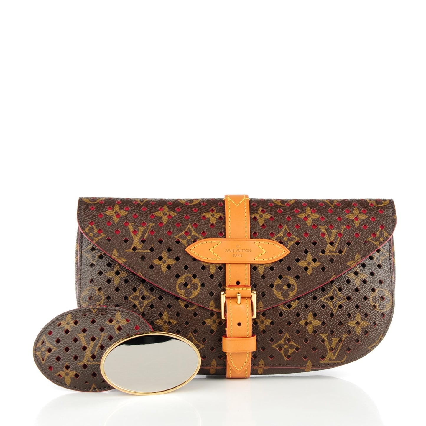 Monogram SC Flore Clutch Saumur Corail
