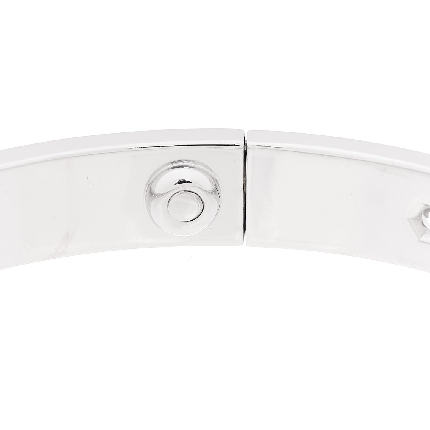 18K White Gold 10 Diamond LOVE Bracelet 17
