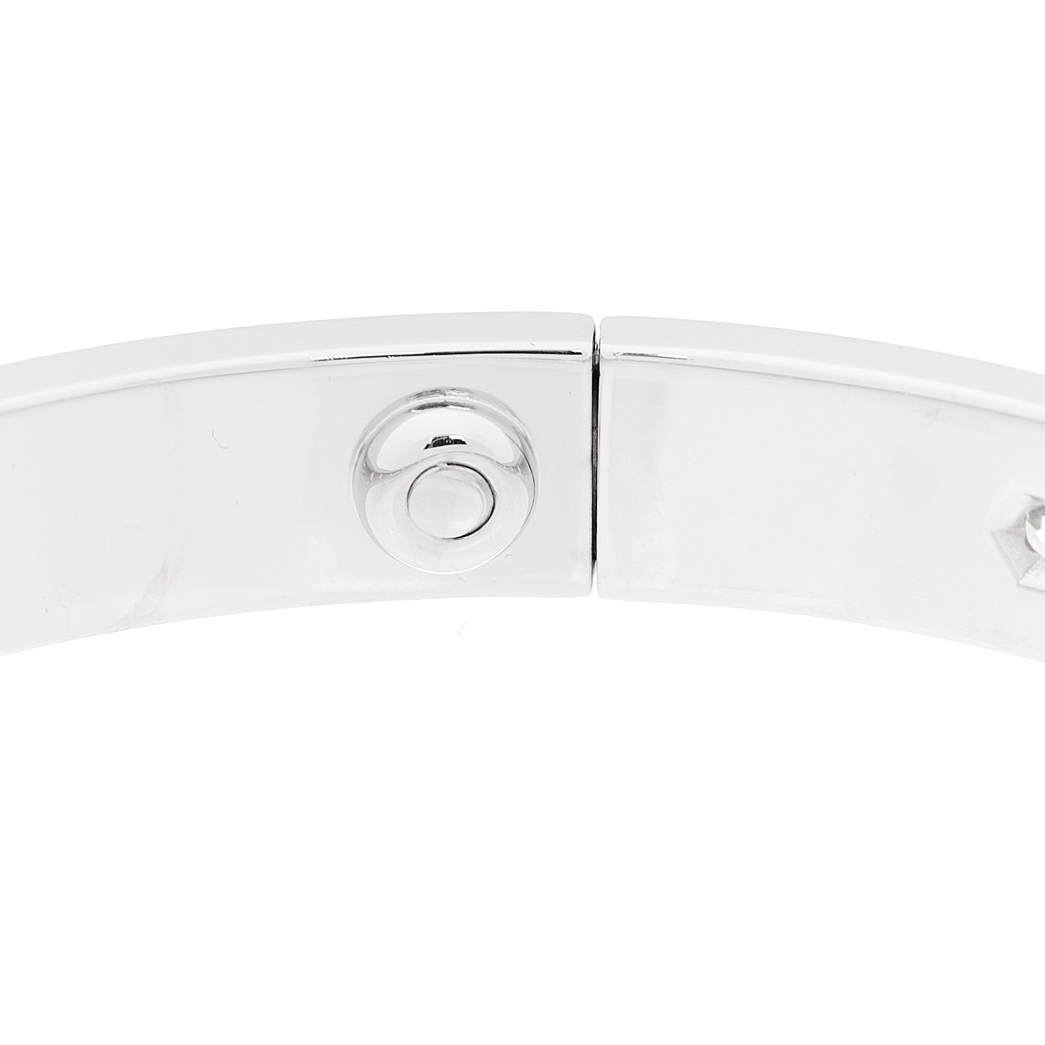 Cartier 18K White Gold 10 Diamond LOVE Bracelet 17 6 of 10