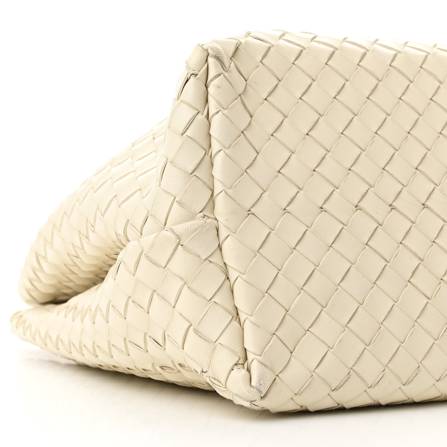 Nappa Intrecciato Large Andiamo Shoulder Bag Sea Salt
