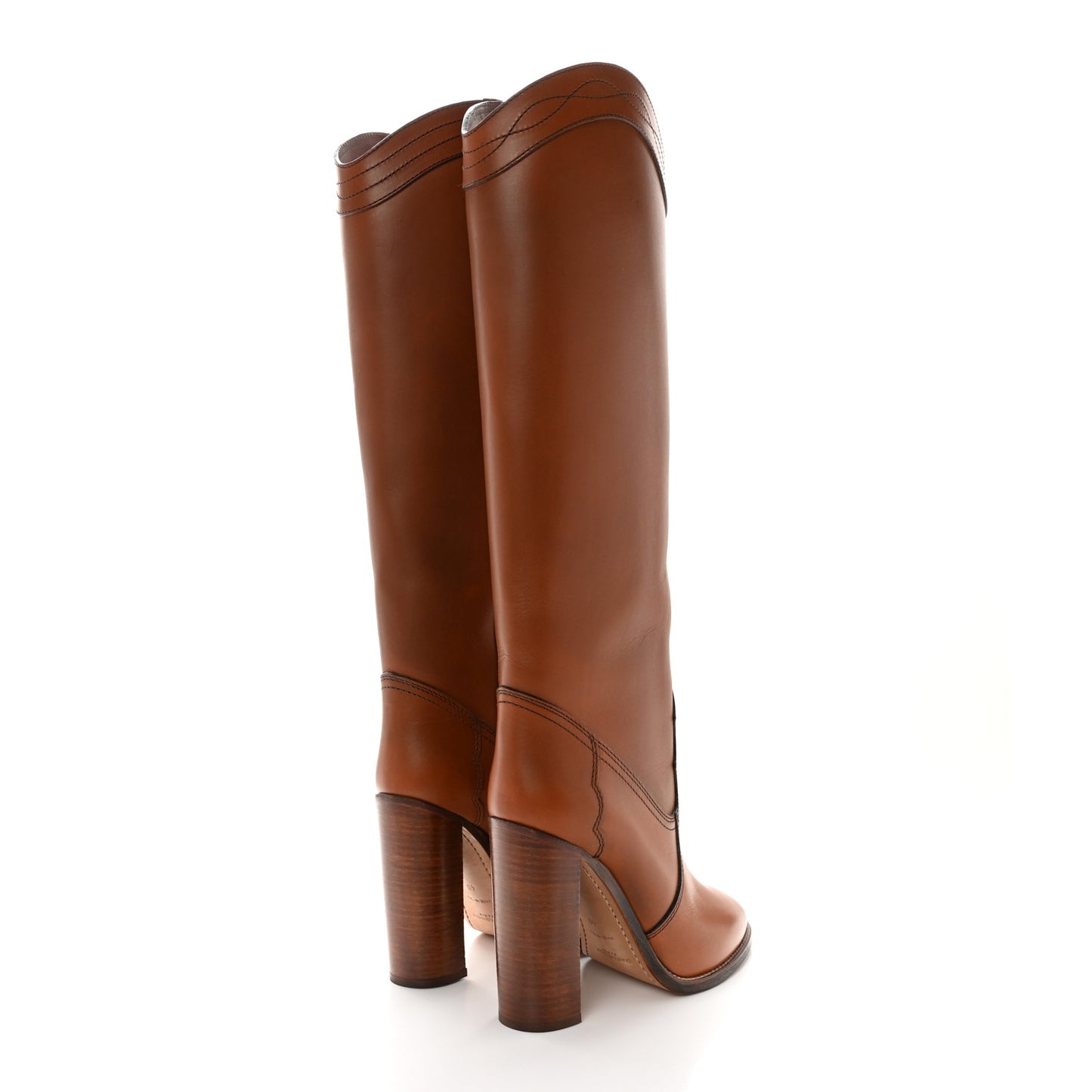 Kate 105 Western Knee High Boots 40 New Papaya