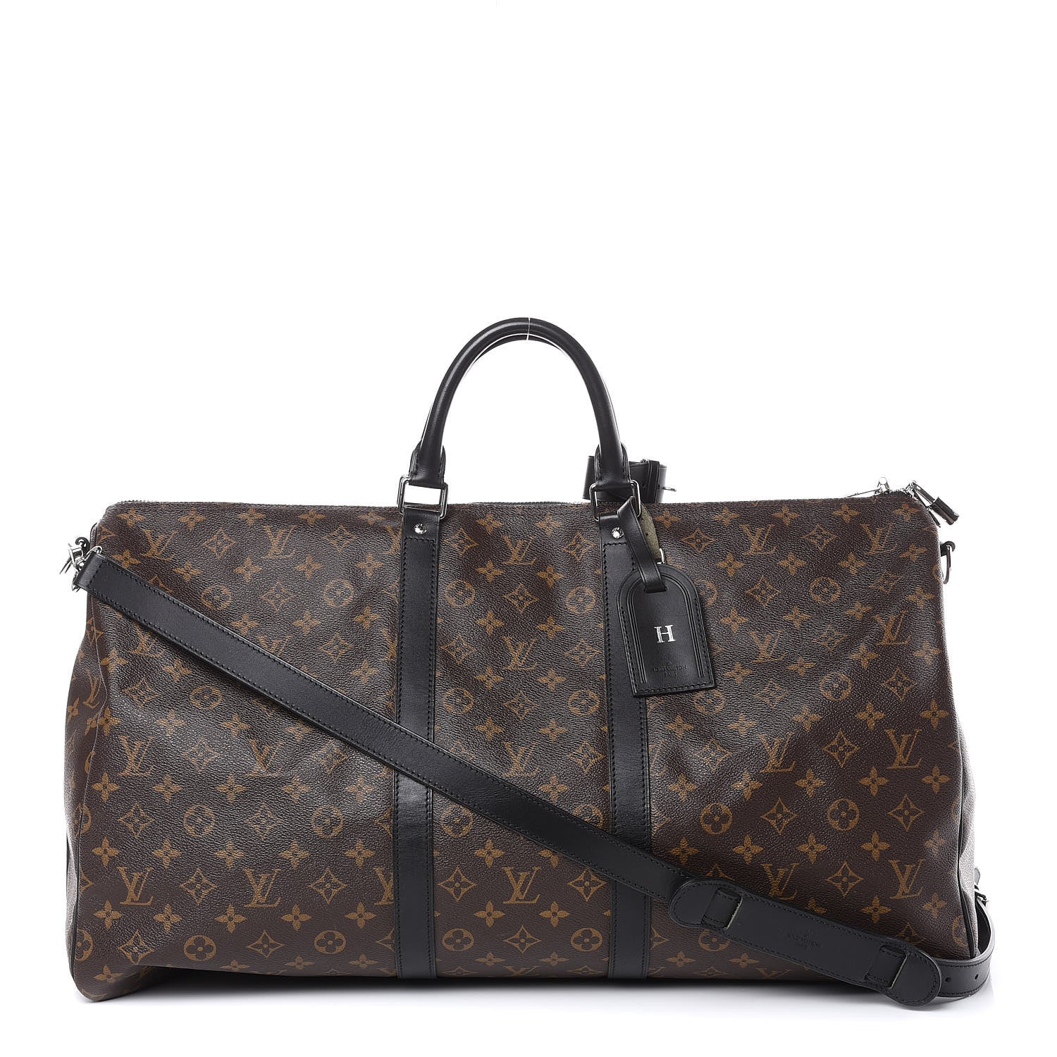 Louis Vuitton Monogram Macassar Keepall Bandouliere 55 1 of 10
