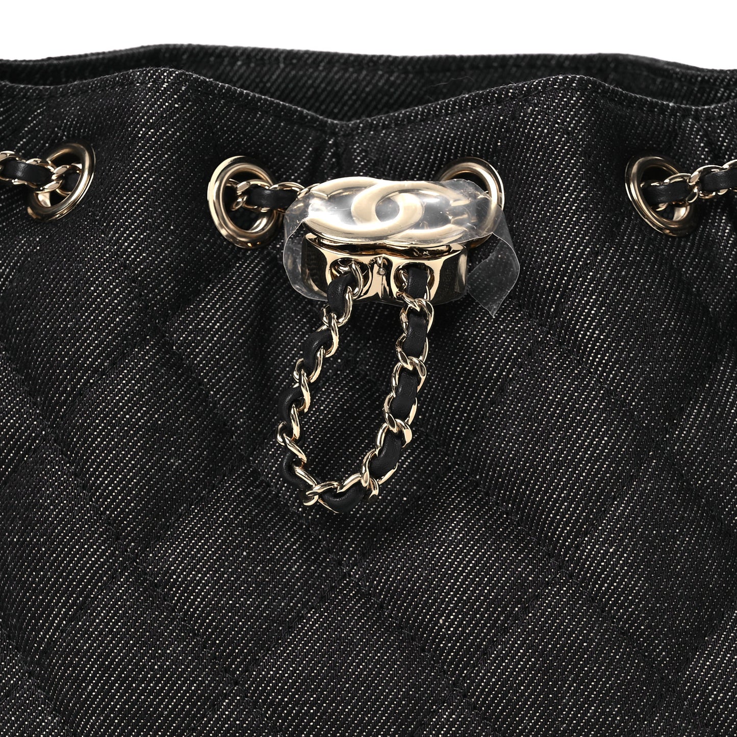 Denim Quilted Mini Chanel 25 Handbag Dark Blue