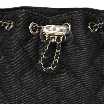Chanel Denim Quilted Mini Chanel 25 Handbag Dark Blue 8 of 13