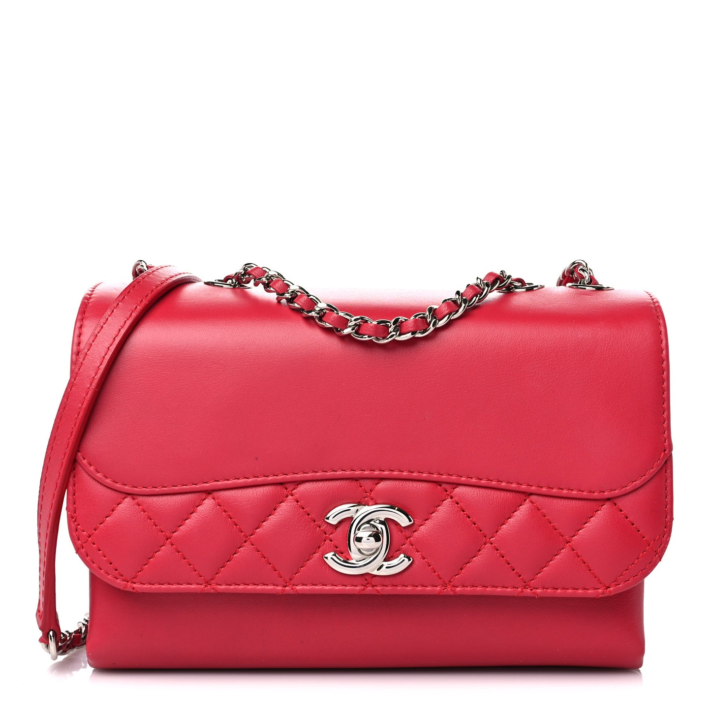 Calfskin Mini Tramezzo Flap Red