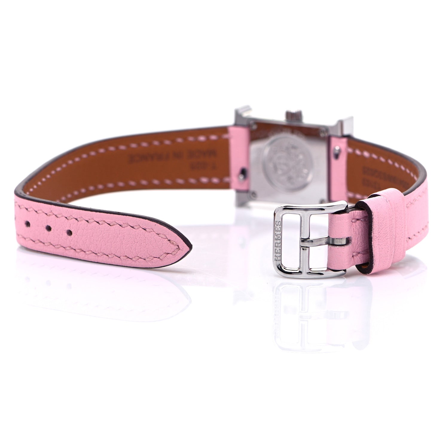 Stainless Steel Swift Diamond Mother of Pearl 17.2mm Heure H Hour Quartz Watch Rose Sakura