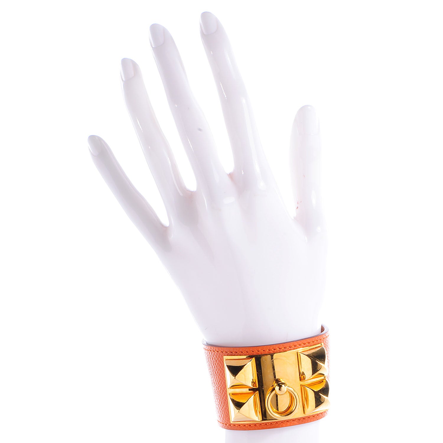 Hermes Epsom Collier de Chien CDC Bracelet Orange Small 2 of 7