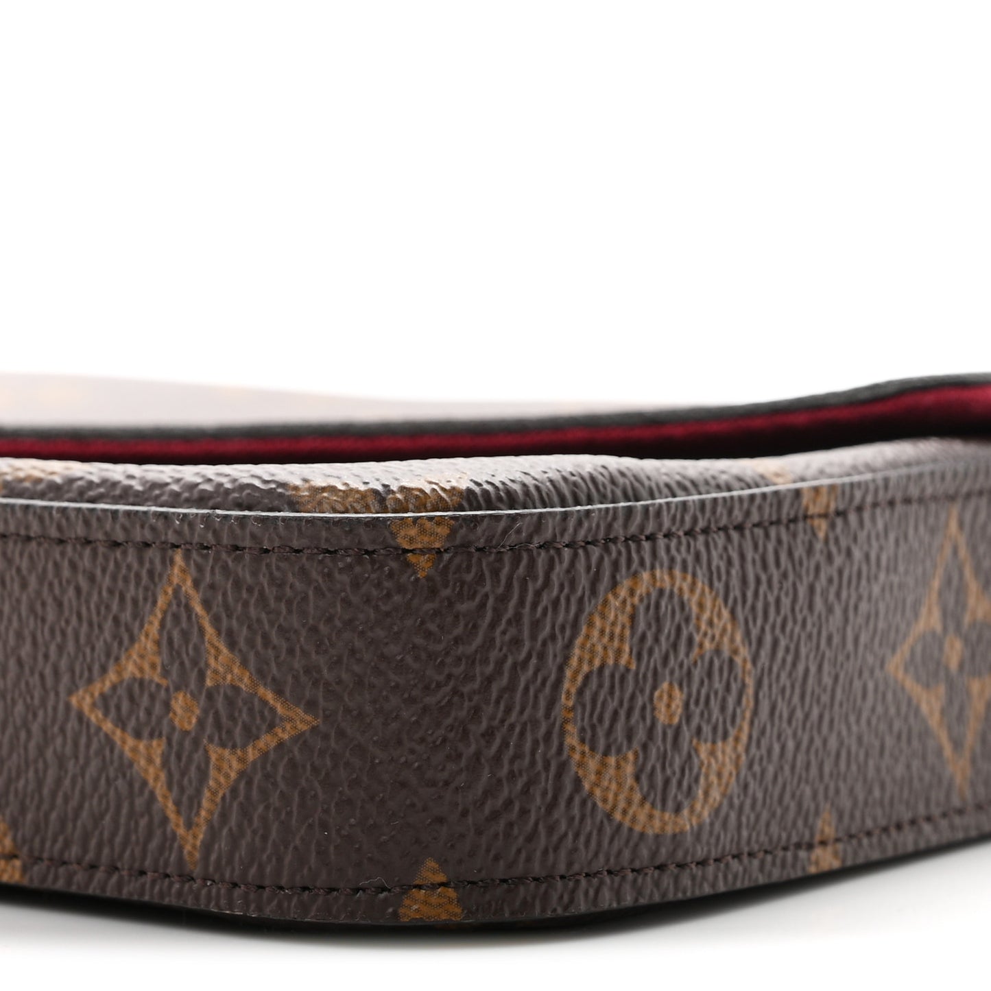 Monogram Pochette Felicie Chain Wallet Fuchsia