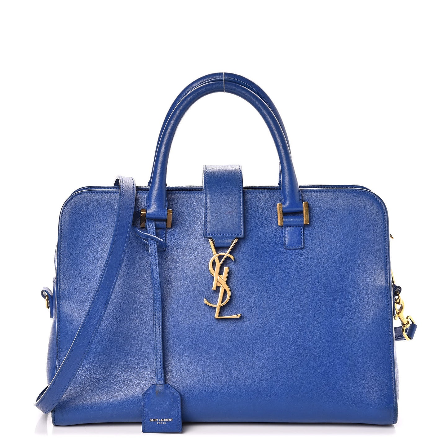 Calfskin Small Monogram Cabas Blue Majorelle