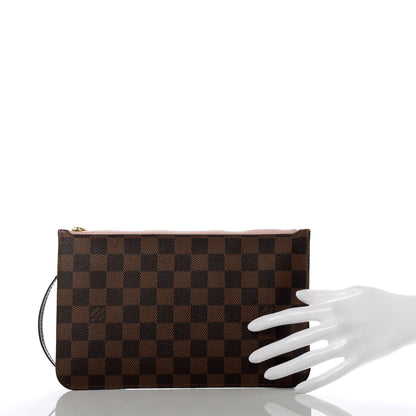 Louis Vuitton Damier Ebene Neverfull MM GM Pochette Rose Ballerine 2 of 8