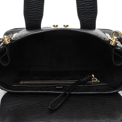 3.1 Phillip Lim 3.1 Textured Calfskin Mini Pashli Satchel Black 5 of 8