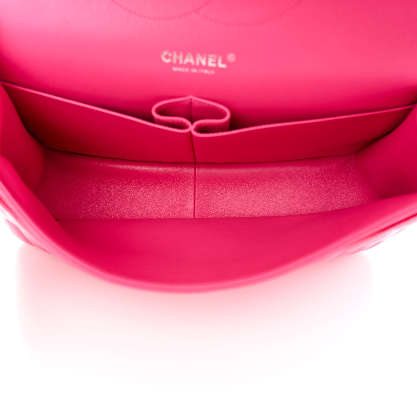 Lambskin Quilted Jumbo Double Flap Dark Pink