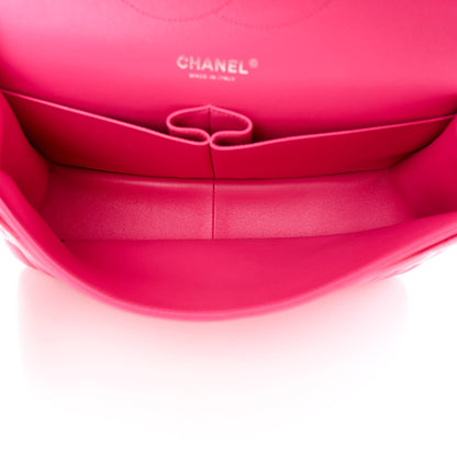 Chanel Lambskin Quilted Jumbo Double Flap Dark Pink 5 of 11