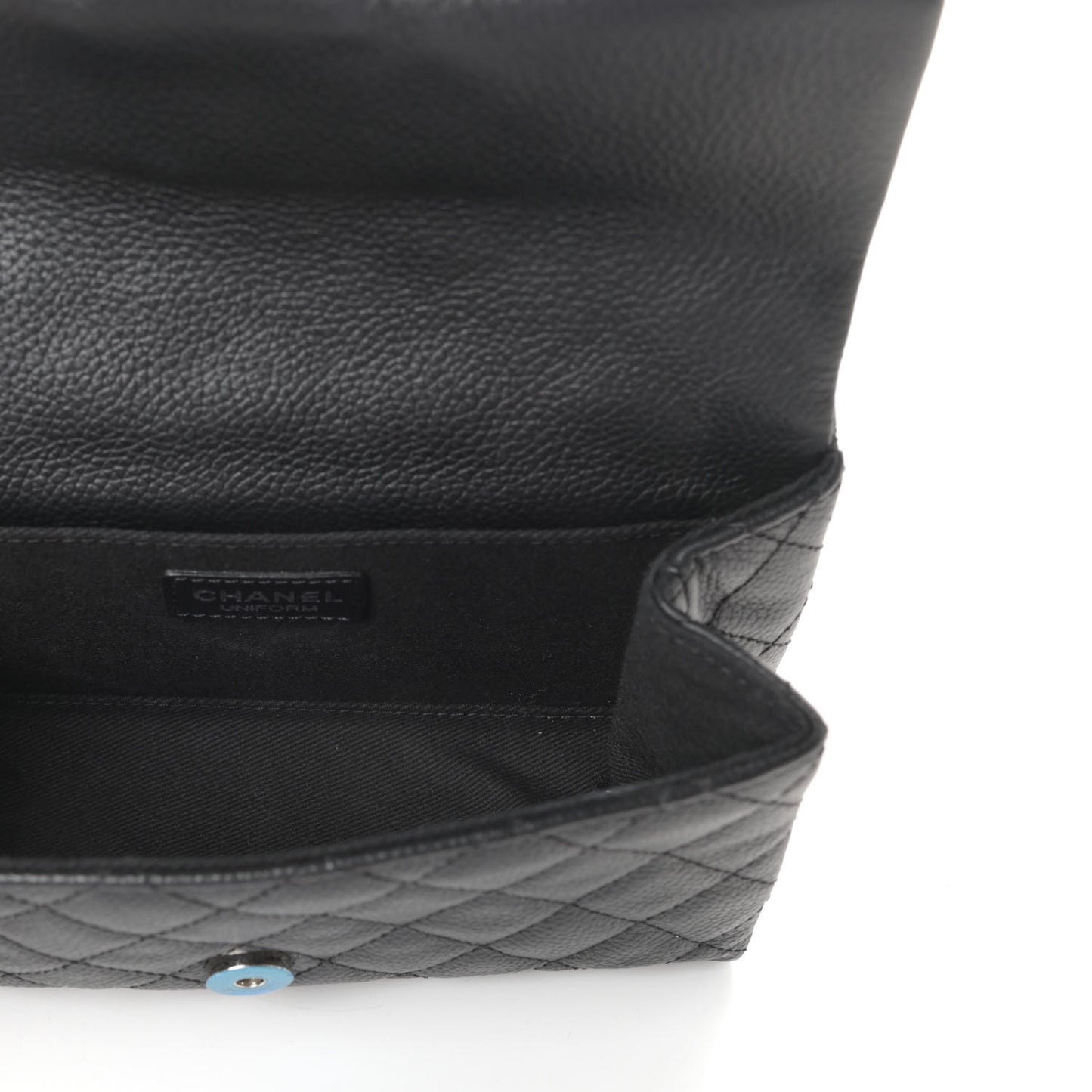 Grained Calfskin Quilted 2.55 Reissue Flap Belt Bag Clutch Black