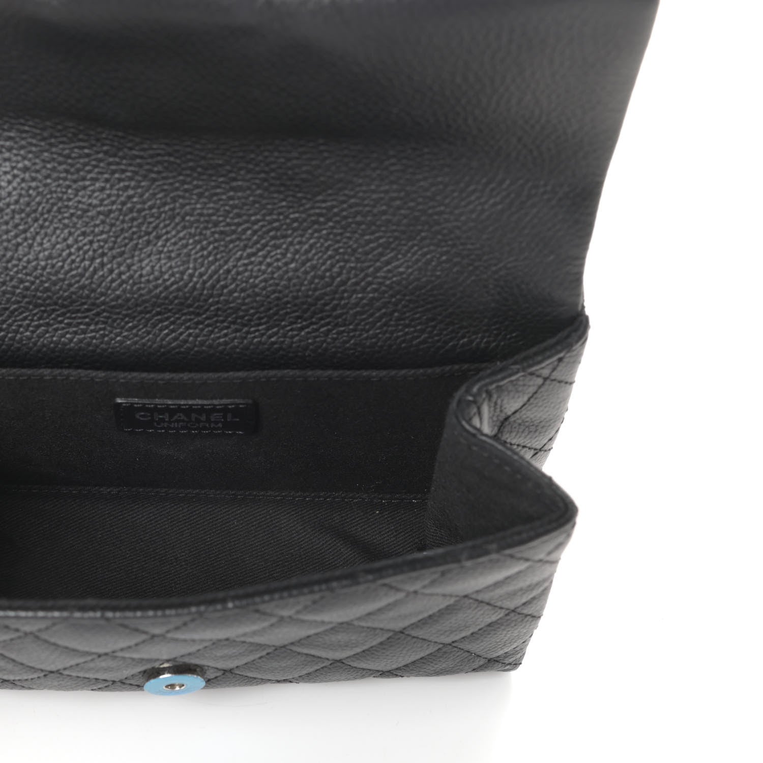 Chanel Grained Calfskin Quilted 2.55 Reissue Flap Belt Bag Clutch Black 5 of 9