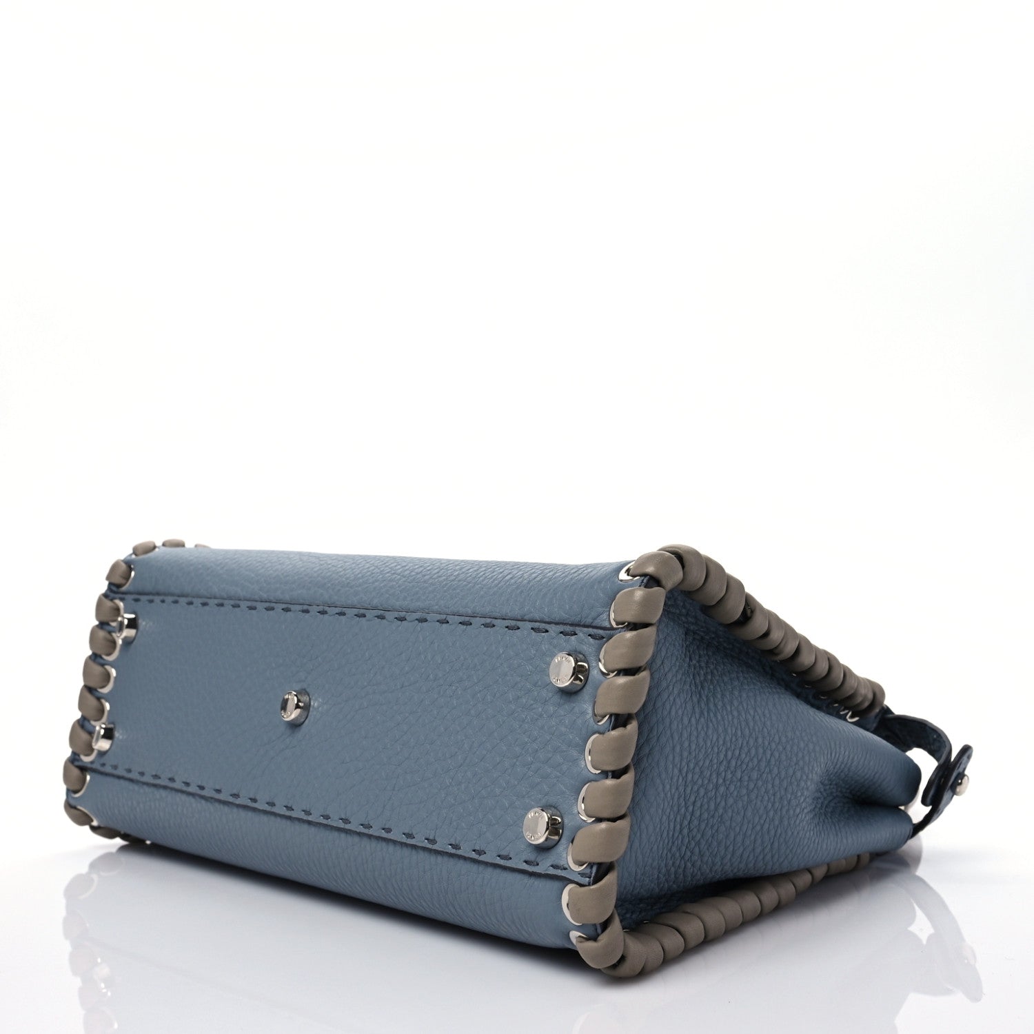Fendi Cuoio Romano Selleria Vitello Dolce Lace Up Medium Peekaboo Iconic Satchel Nube Corda Tortora 8 of 8