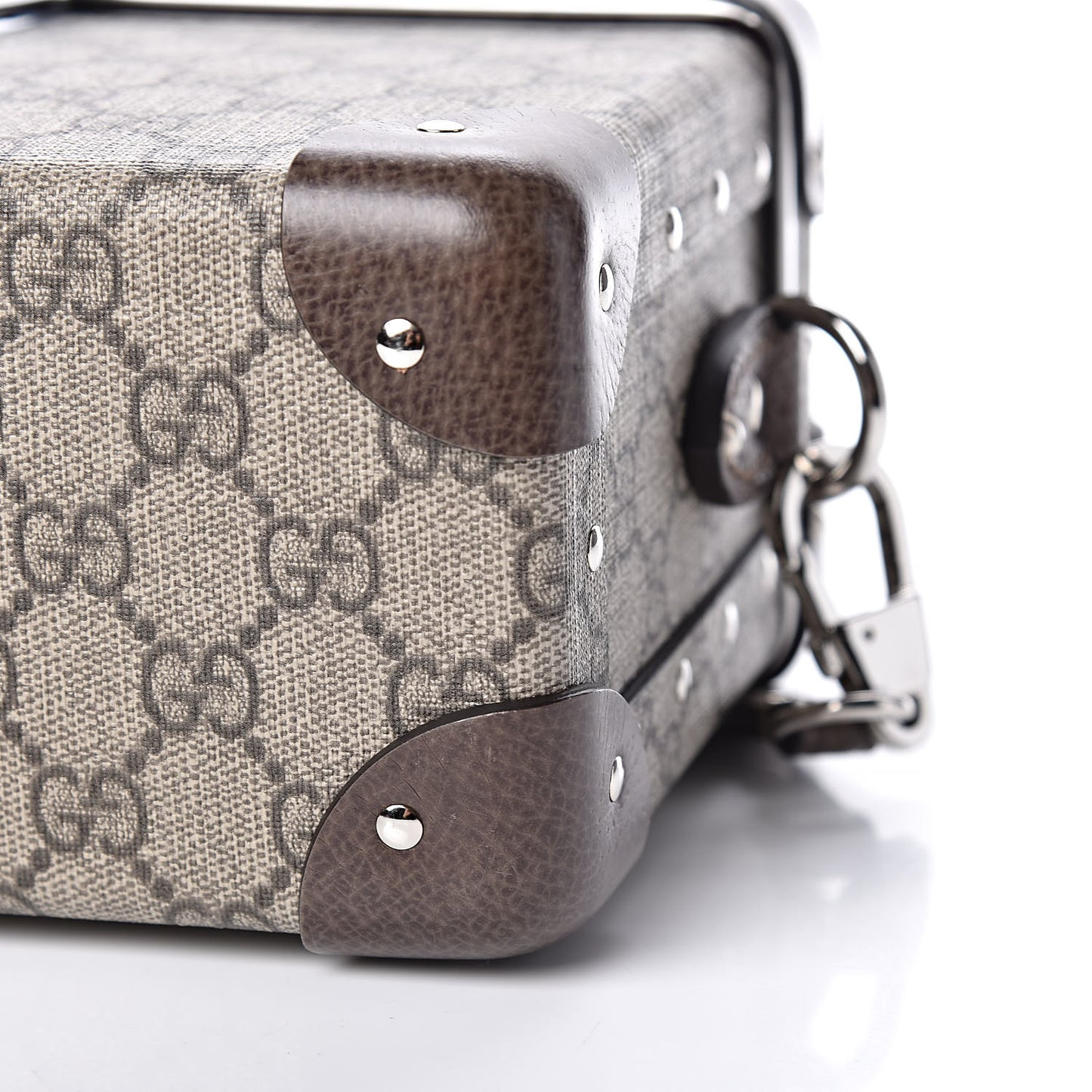 GG Supreme Monogram Globe-Trotter Beauty Case Brown