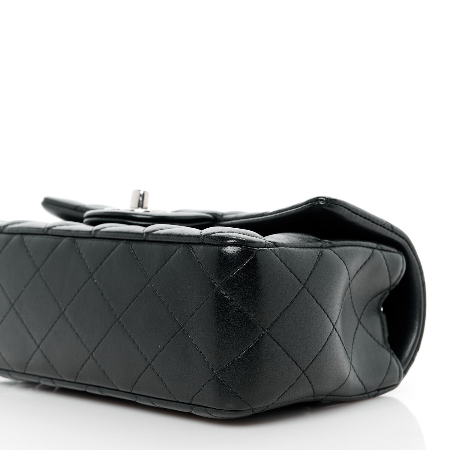 Chanel Lambskin Quilted Mini Rectangular Flap Black 11 of 12