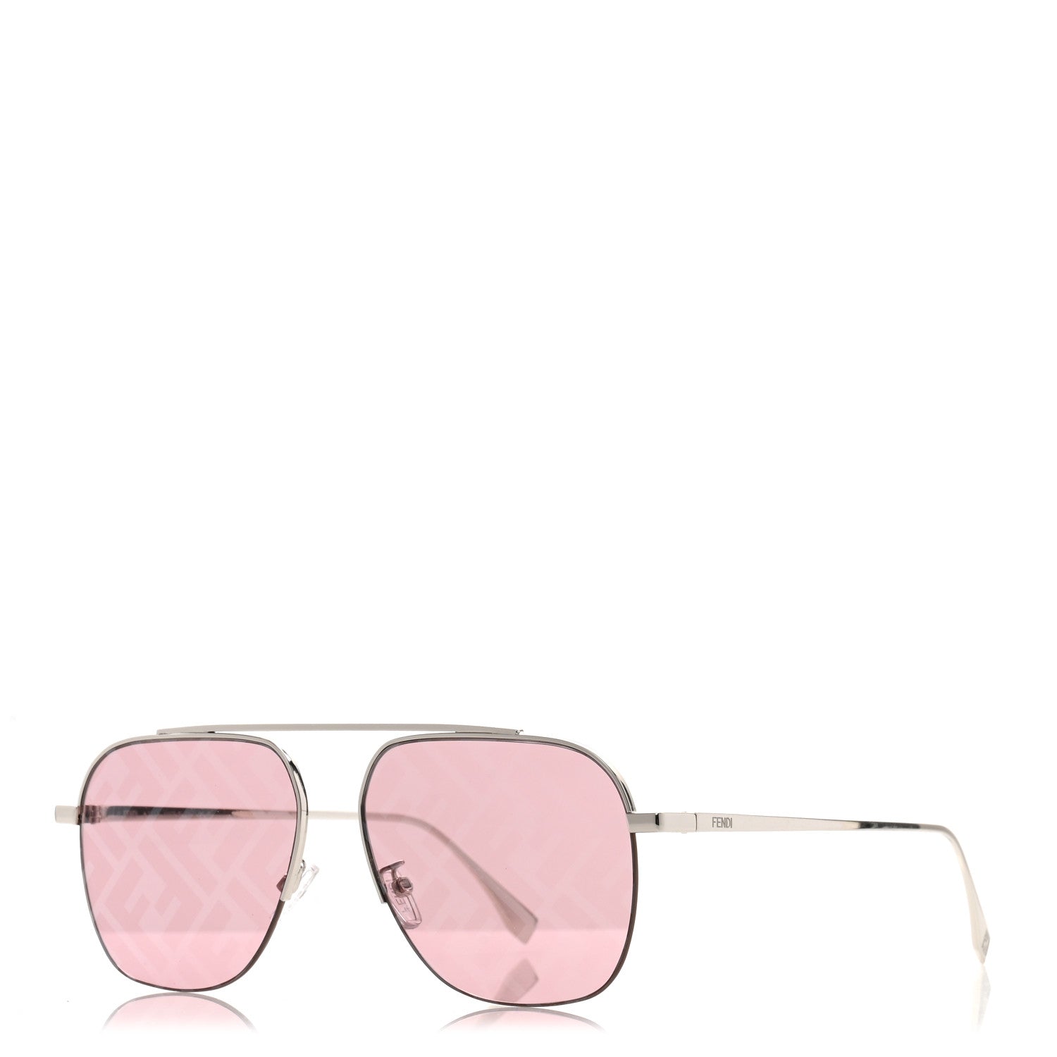 Fendi Metal Aviator Sunglasses FF40005U Silver Rose 1 of 6