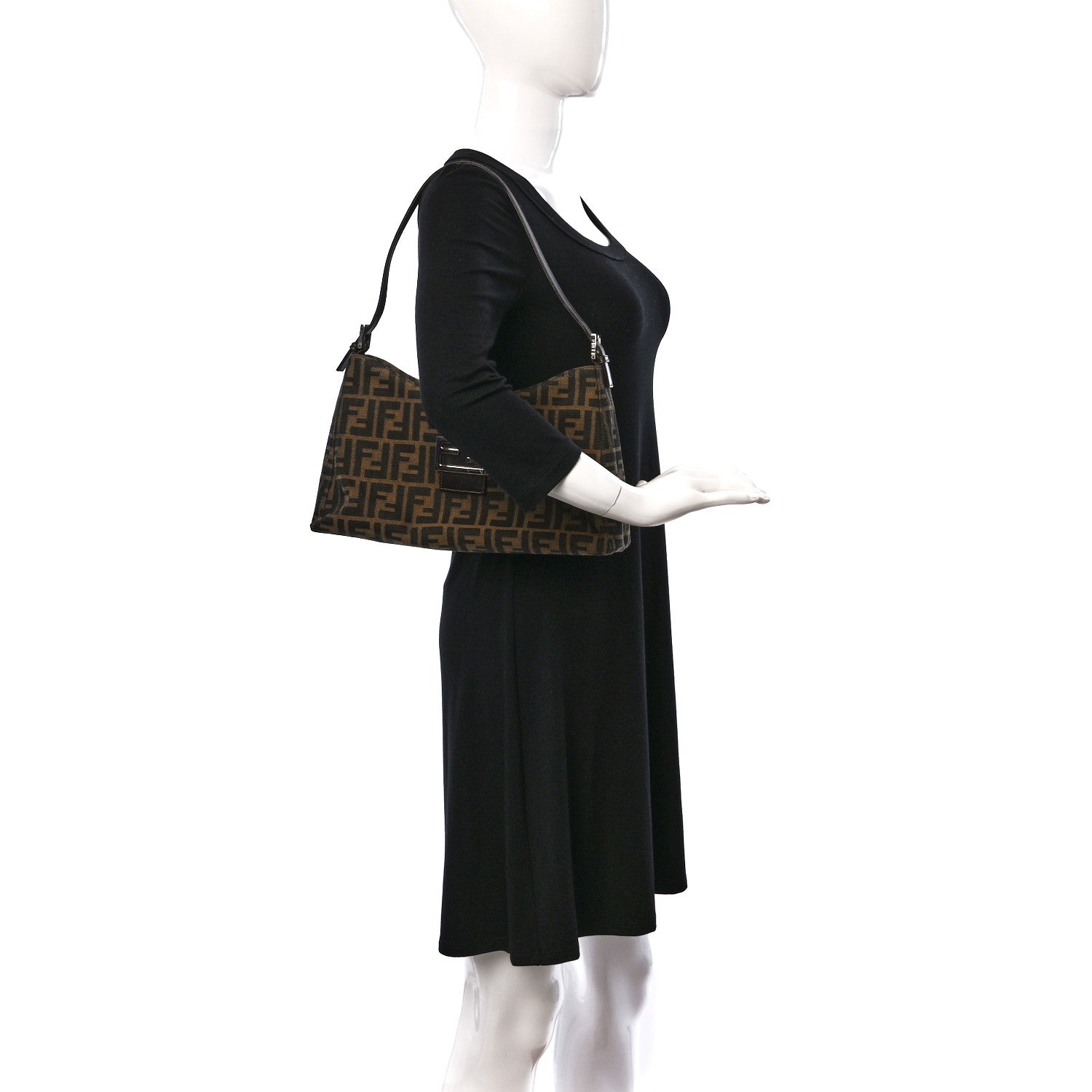Fendi Zucca Shoulder Bag Tobacco 2 of 8