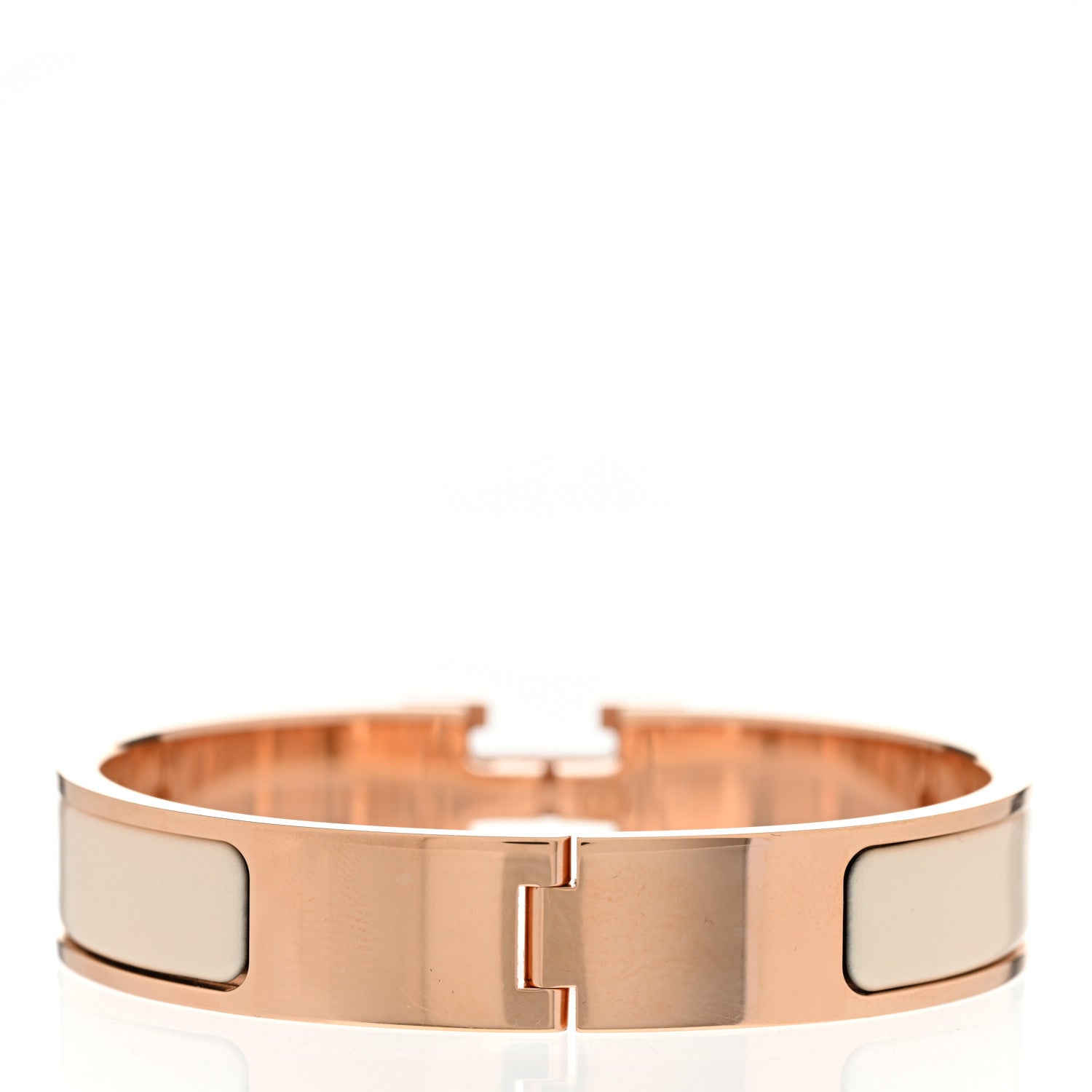 Hermes Enamel Narrow Clic Clac H Bracelet PM Creme 3 of 5