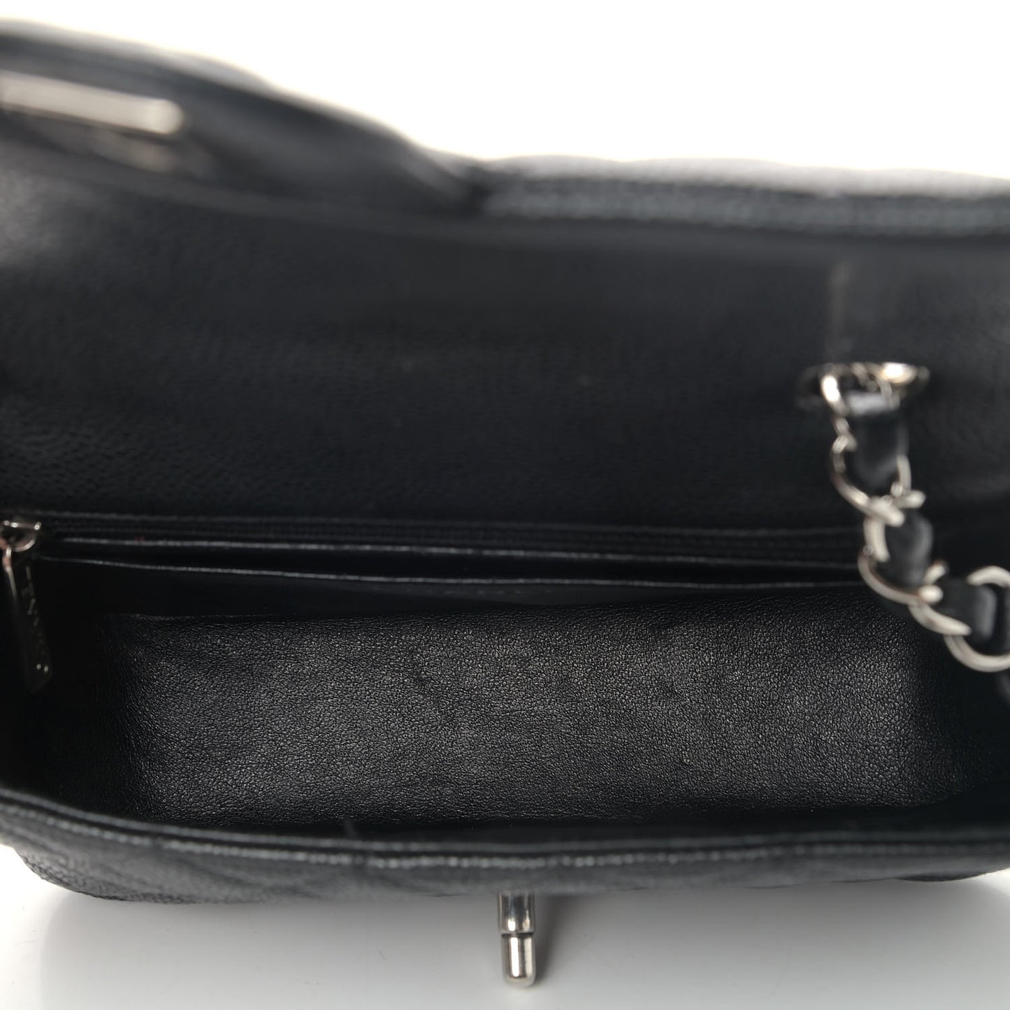 Caviar Quilted Mini Rectangular Flap Black