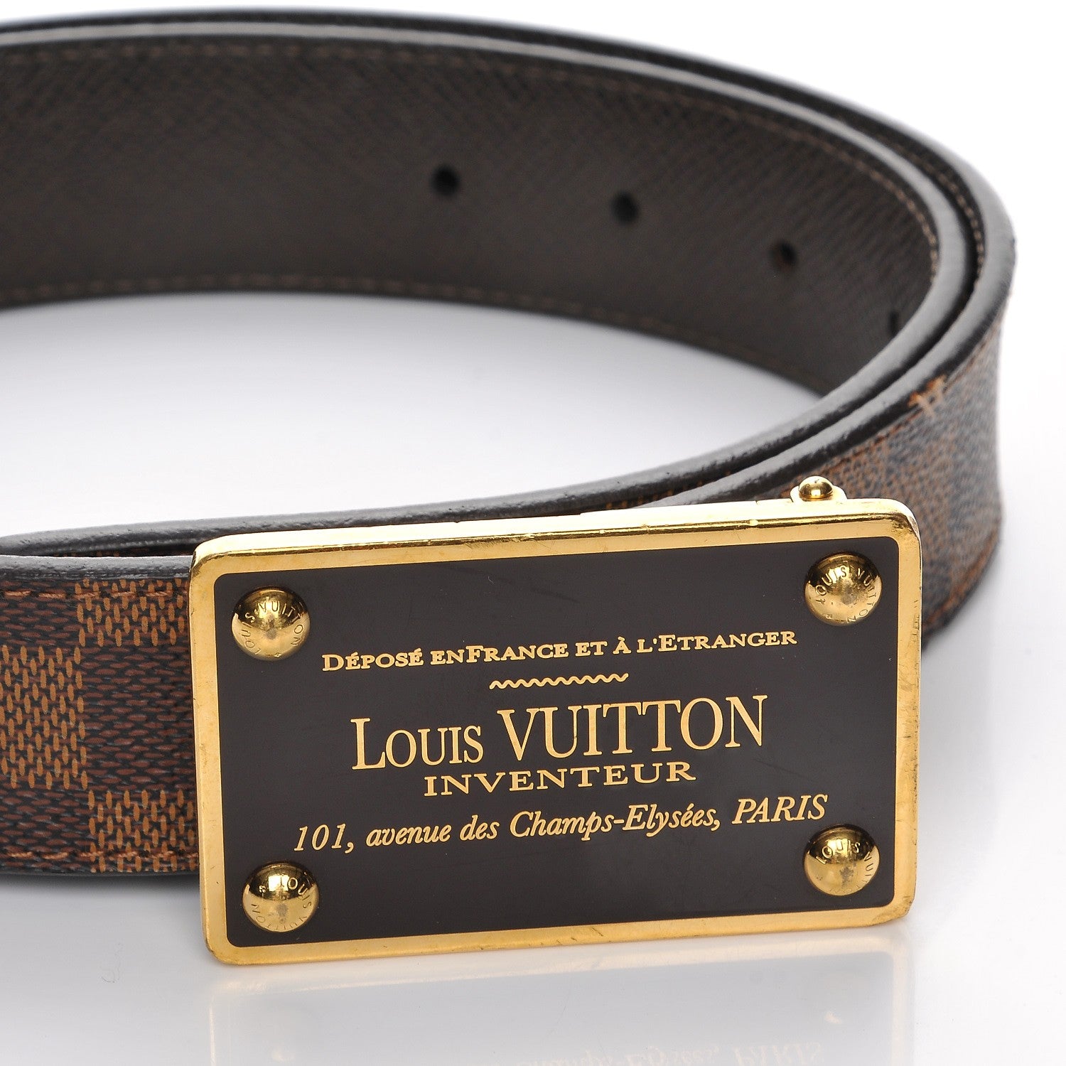 Louis Vuitton Damier Ebene 35mm Inventeur Reversible Belt 95 38 5 of 8