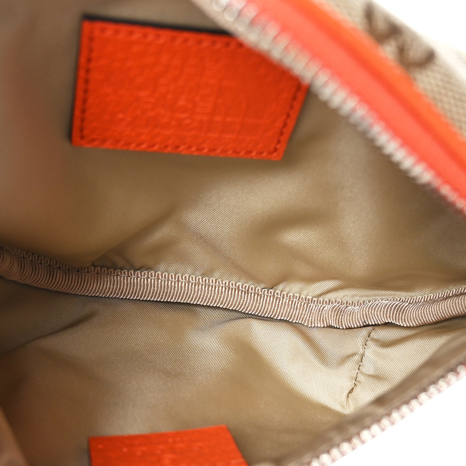Gucci X THE NORTH FACE Monogram Textured Dollar Calfskin Embroidered Belt Bag Beige Ebony Mystic White Deep Orange 5 of 10