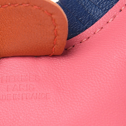 Hermes Milo Lambskin Grigri Rodeo Bag Charm PM Rose Azalee Cornaline Bleu De Malte 3 of 4