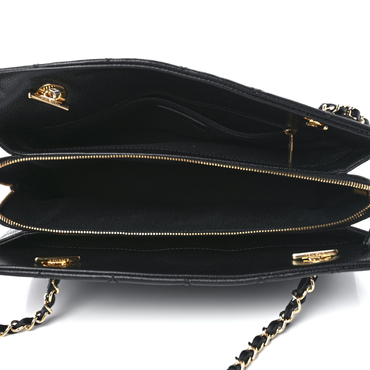 Caviar Quilted Timeless CC Soft Tote Black