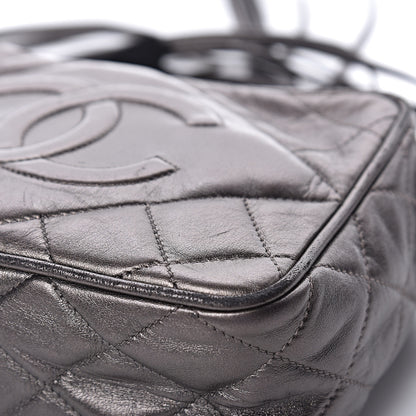 Chanel Metallic Lambskin Quilted Tassel Camera Case Dark Silver 11 of 19
