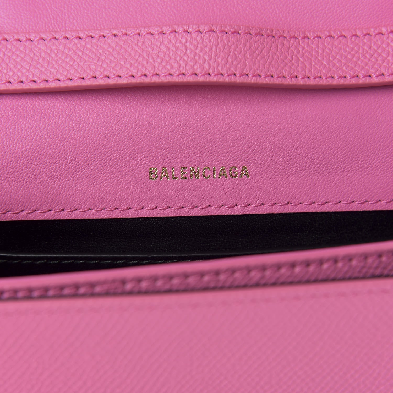 Balenciaga Signature Grained Calfskin Logo Print Ville Day Bag XS Rose Bubblegum Black 8 of 9