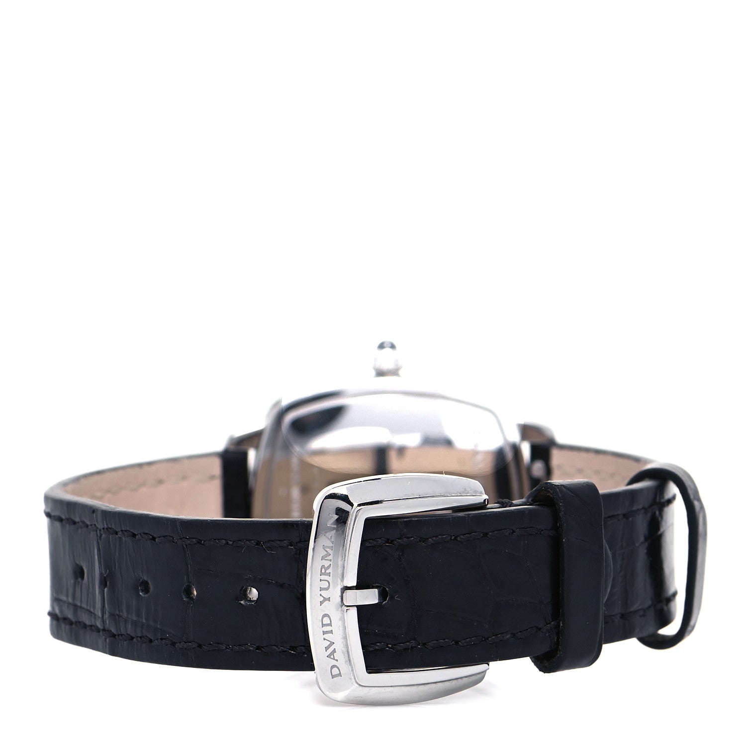 David Yurman Stainless Steel Alligator Diamond 27mm Albion Quartz Watch Black 3 of 5