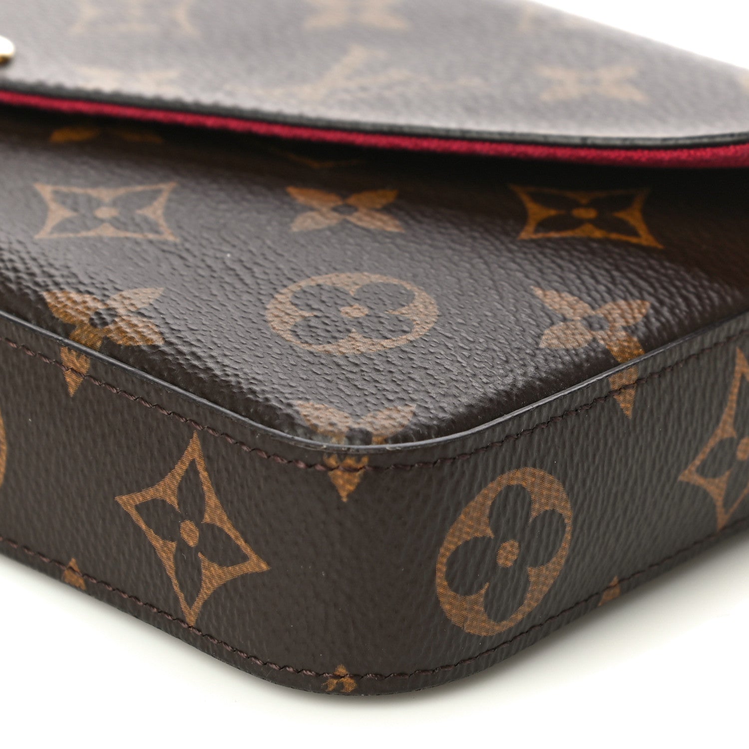 Louis Vuitton Monogram Pochette Felicie Chain Wallet Fuchsia 12 of 13