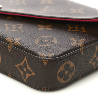 Louis Vuitton Monogram Pochette Felicie Chain Wallet Fuchsia 12 of 13