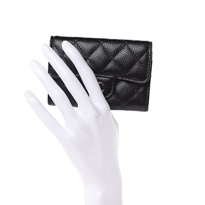Chanel Caviar Quilted Flap Card Holder Black 2 of 10