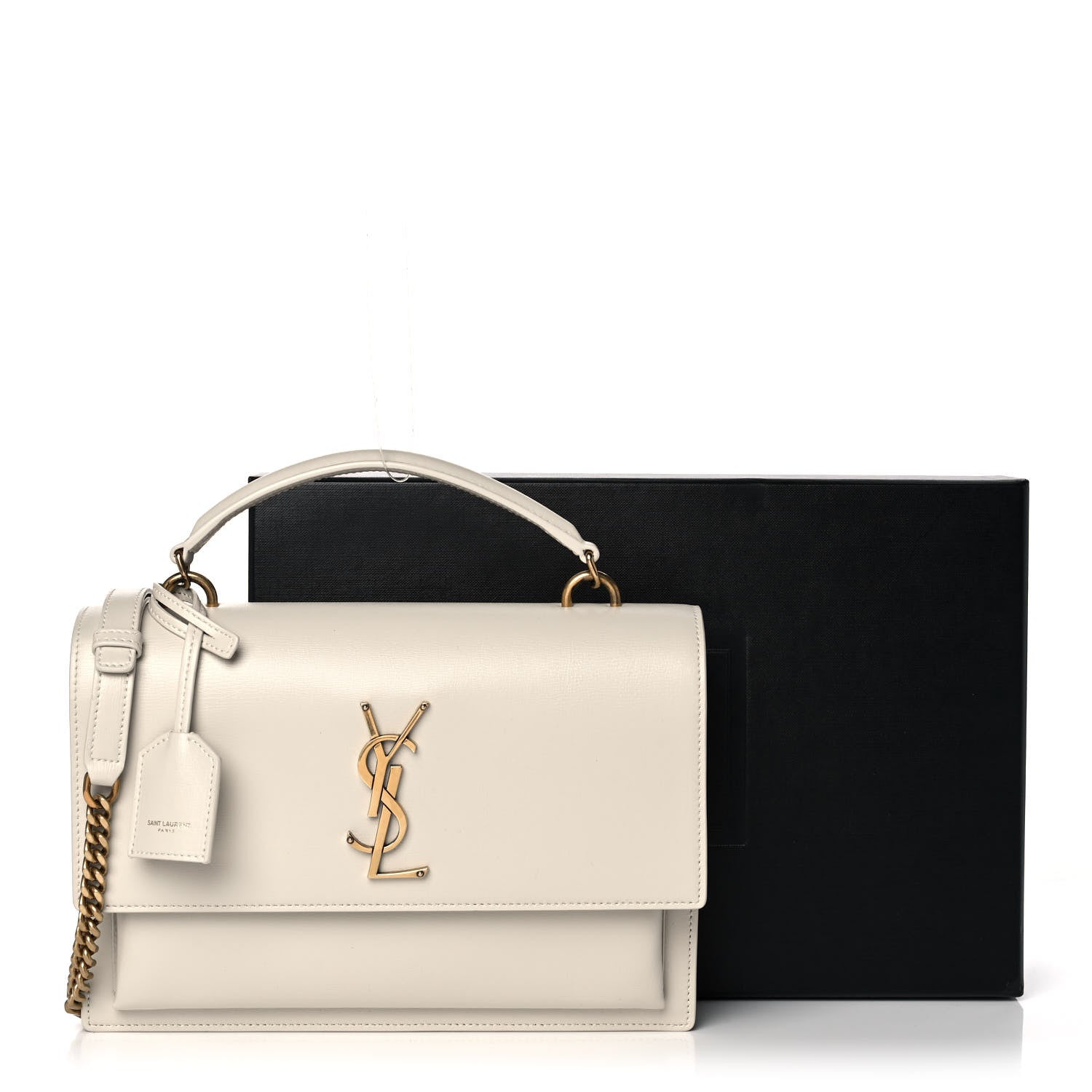 Saint Laurent Calfskin Medium Monogram Sunset Crema Soft 14 of 14