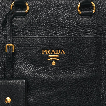 Prada Vitello Daino Boxy Tote Black 12 of 13