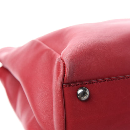 Fendi Vitello Suede Medium Peekaboo Iconic Satchel Rubino Peonia 11 of 18