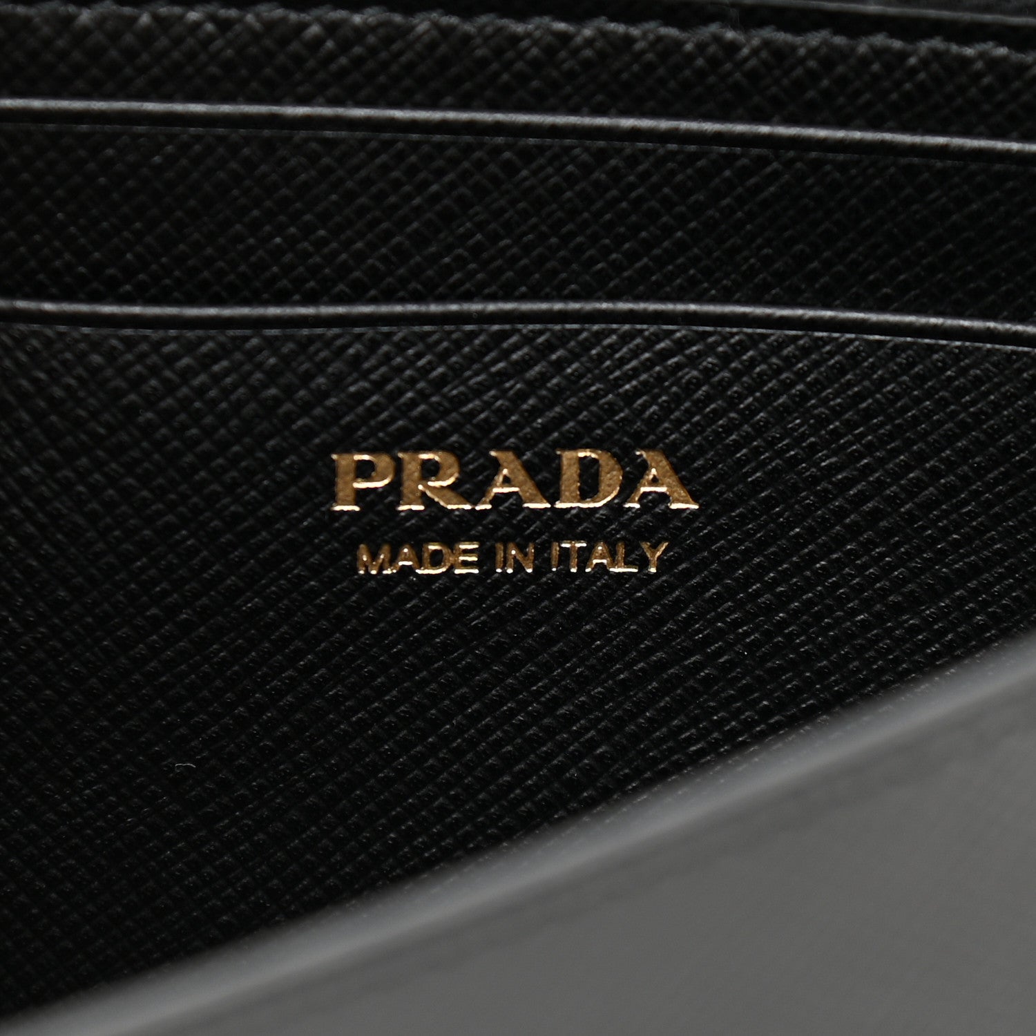 Prada Saffiano Metal Oro Mini Bag Black 8 of 10