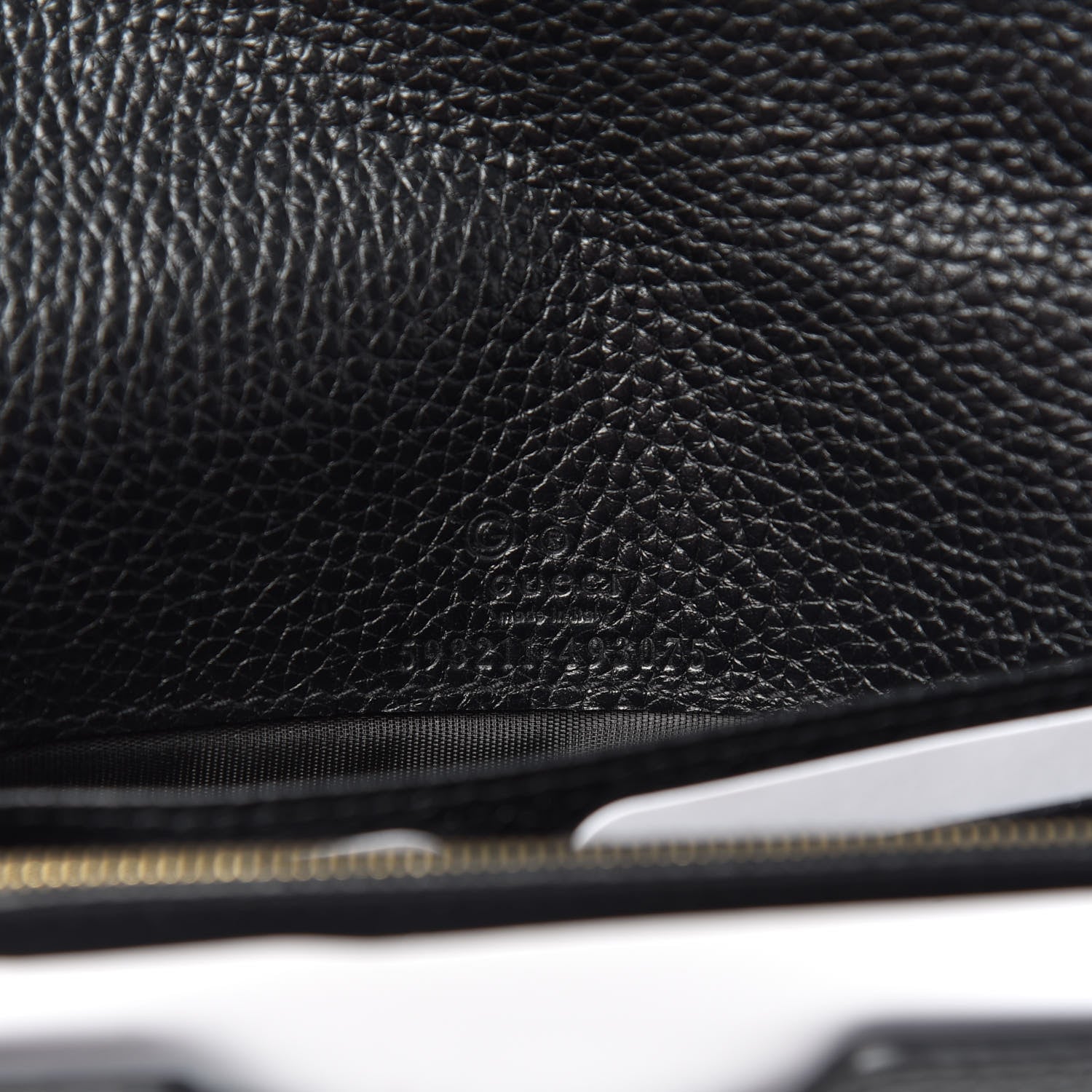 Gucci Pebbled Calfskin Soho Wallet on Chain Black 6 of 10